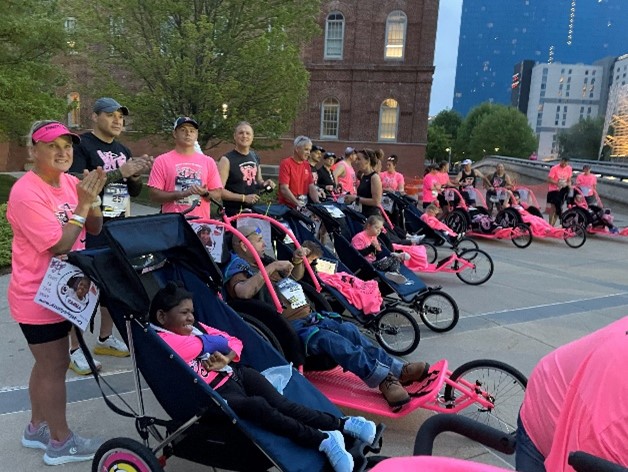 NSWC Crane employees volunteer for Ainsley's Angels in the Indianapolis Mini Marathon 2024.